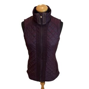 Athleta Vest Rock Spring Quilted Dark Purple Puffer Size S